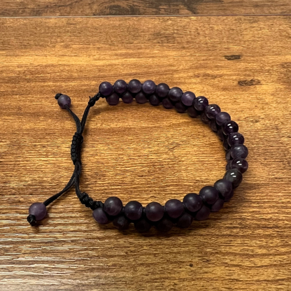 Amethyst double row string bracelet