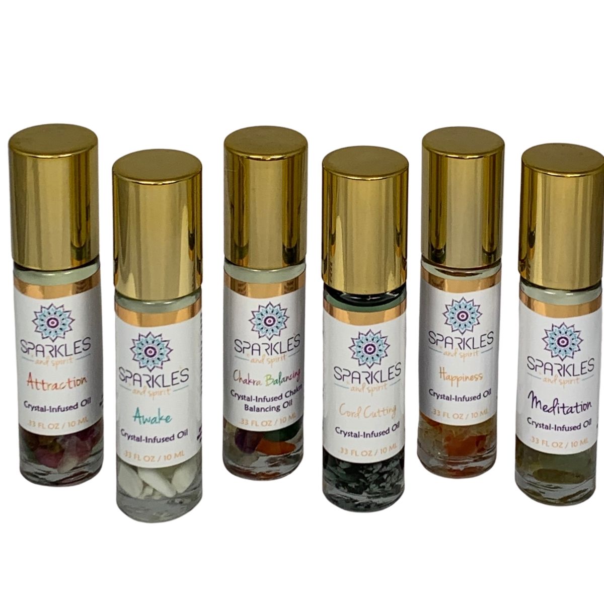 Set of 6 Crystal-Infused Oils