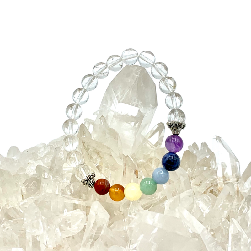 Clear Quartz chakra bracelet