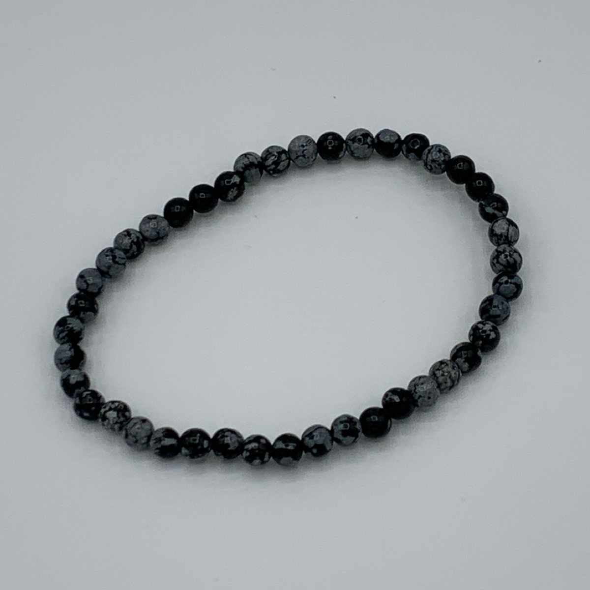 Obsidian (snowflake) Bracelet 4mm