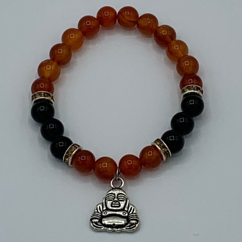 Carnelian Onyx Buddha bracelet