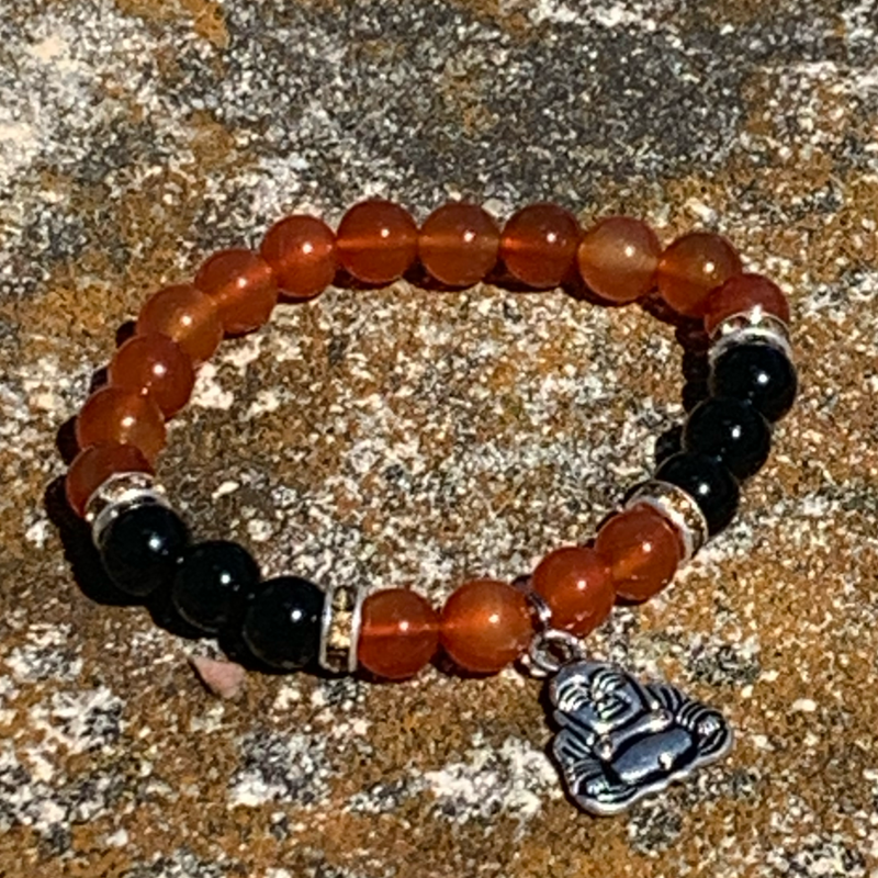 Carnelian Onyx Buddha bracelet