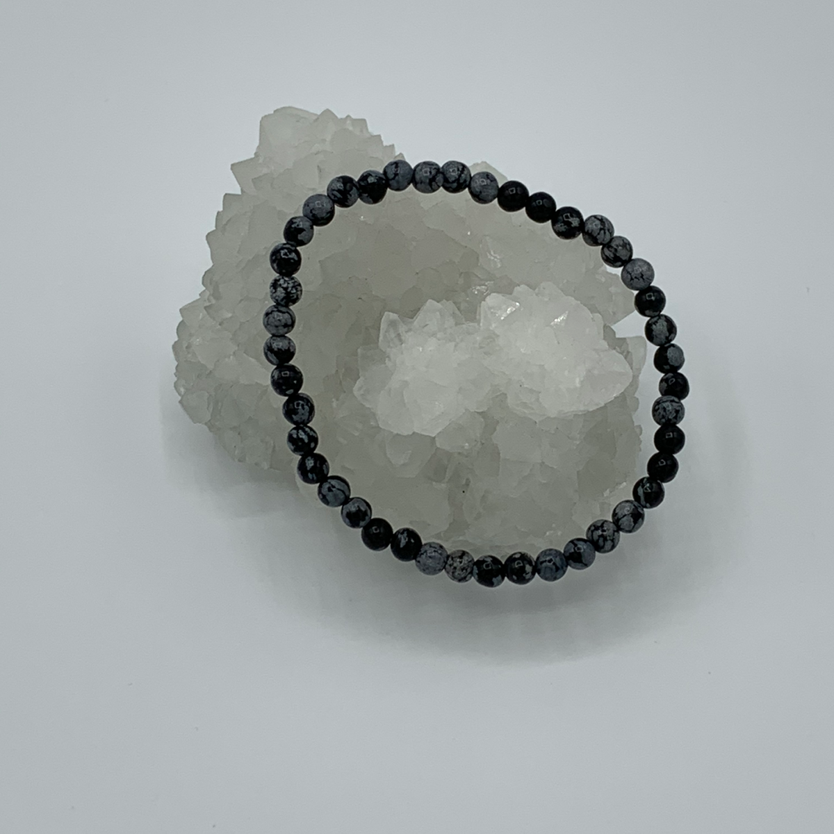 Obsidian (snowflake) Bracelet 4mm