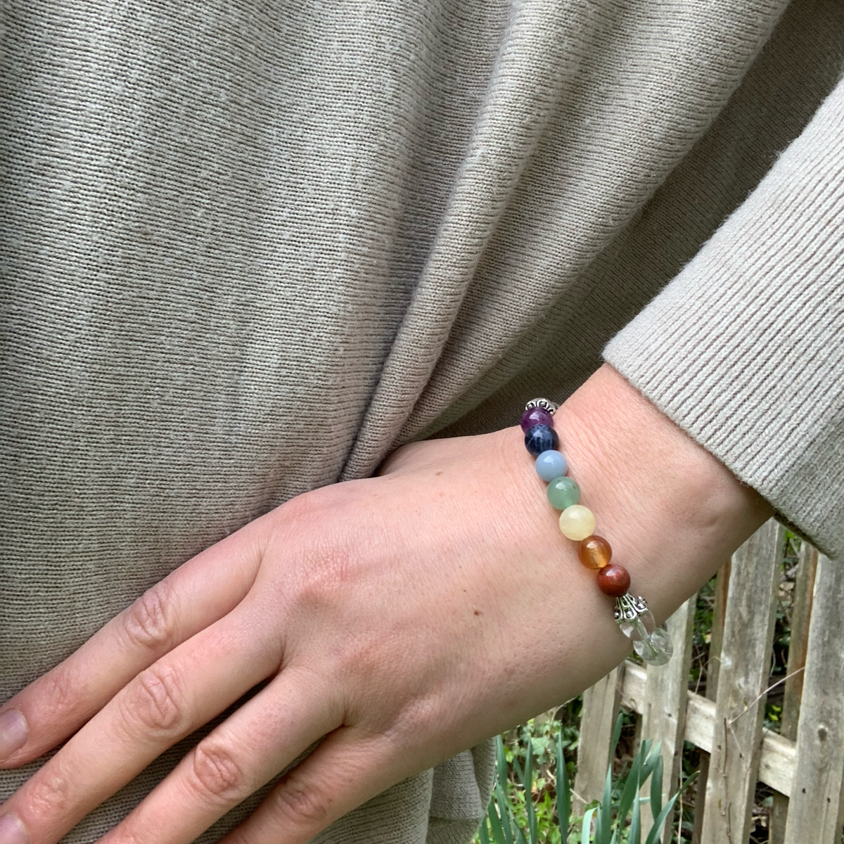 Clear Quartz chakra bracelet